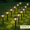 Solar Pathway Lights Outdoor Edison Style LED, Up to 12 Hours, White Solar Garden Lights for Yard