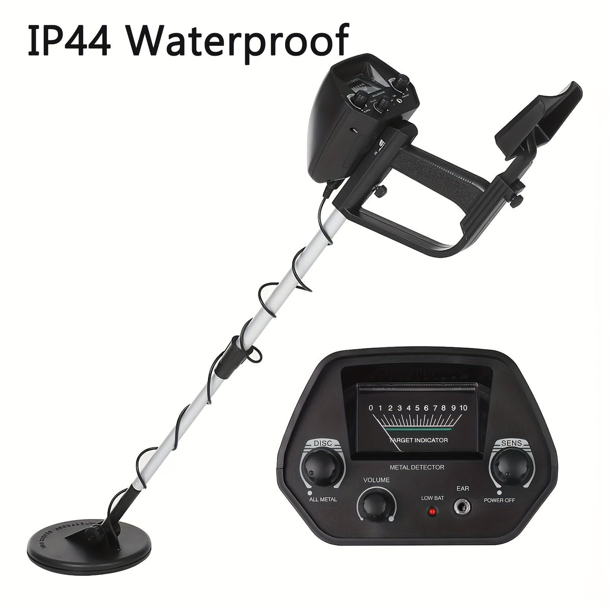 Metal Detector for Garden, Patio and Yard Use, with the Listed Configuration, for Everyday Use and Organized Storage