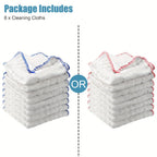 8pcs Cotton Dish Cloths Super Absorbent Reusable Kitchen Cleaning Towels Soft Dishcloths for Home Dining Room