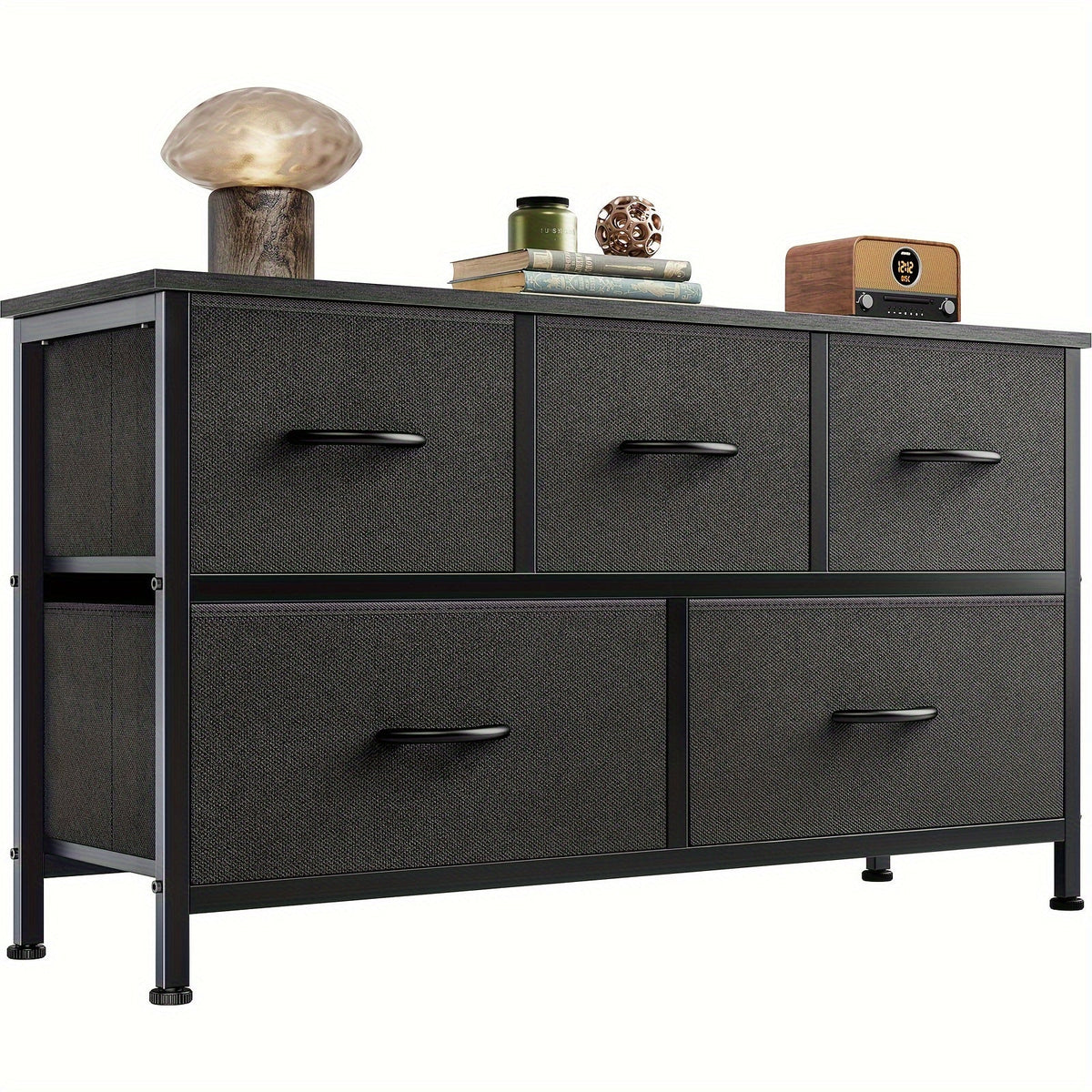 5-Drawer Wide Dresser with Multiple Color Options, Drawer Storage Cabinet