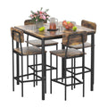 35.5-Inch Counter-Height Dining Table Set with Square Table, Four Chairs and Three Color Options