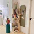 Bookshelf Solid-Wood Corner Tower with Three, Four or Five Tiers and Narrow 15.75-Inch Width