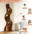 5-Tier Wall-Mounted Bookshelf with Multiple Color Options for Living Room