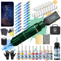Tattoo Machine Kit POSEIDON V3 PRO LTK06 Wireless Pen with Extra 1400mAh Battery, LCD, 20 Cartridges and 6 Inks
