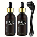 Hair Growth Serum Kit with Derma Roller, Anti Hair Loss Follicle Stimulating Scalp Treatment Essence