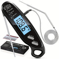 Instant Read Meat Thermometer with Dual Probes Backlit LCD Digital Cooking Thermometer for Grilling, Camping and Outdoor Meals