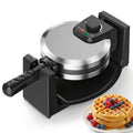 Belgian Waffle Maker 180° Rotating Flip Waffle Iron, Non-Stick Plates, Adjustable Browning Control, Removable Drip Tray, Cool Touch Handle