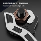 Four-Piece Self-Adjusting Wrench Set in 6-, 8-, 10- and 12-Inch Sizes with Cr-V Material Marking