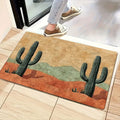 Desert Cactus Print Rectangular Doormat in 40 x 60, 50 x 80 or 45 x 120cm Size Options Pictured