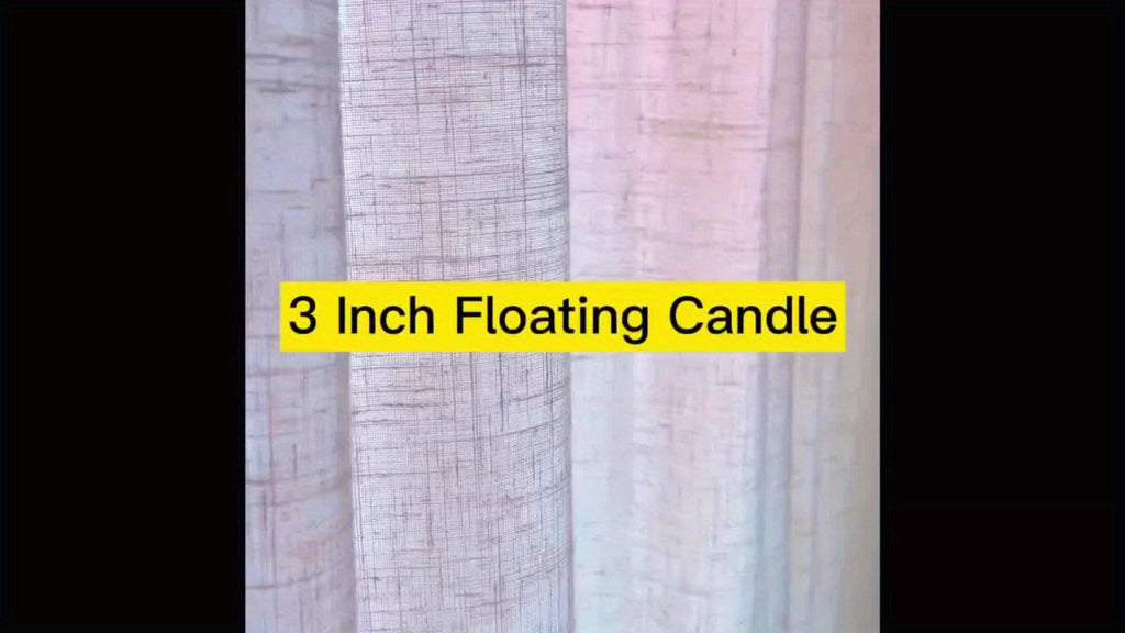 24-Piece White Floating Candle Set with 3-Inch Checkout Label and Pictured 3.05 cm Candle Height