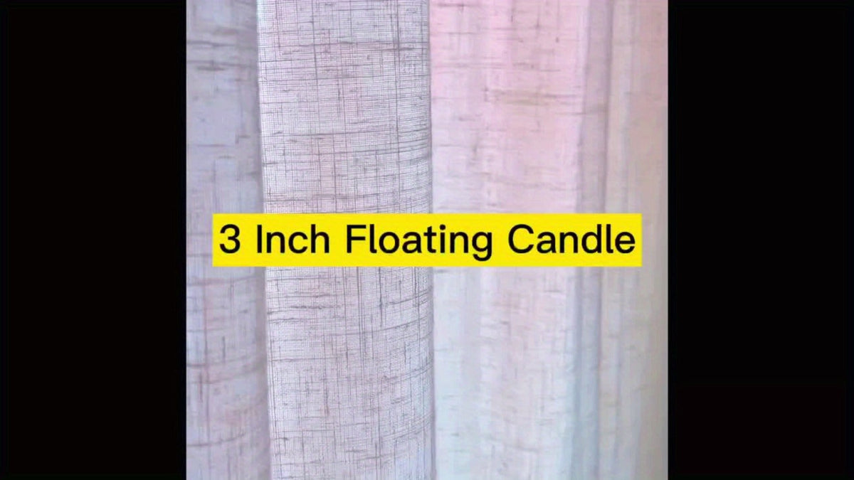 24-Piece White Floating Candle Set with 3-Inch Checkout Label and Pictured 3.05 cm Candle Height