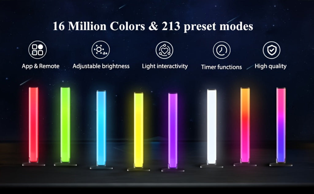 RGBIC Atmosphere Light with Music Sync - Desktop Ambient Light, App & Remote Control, Alloy Body