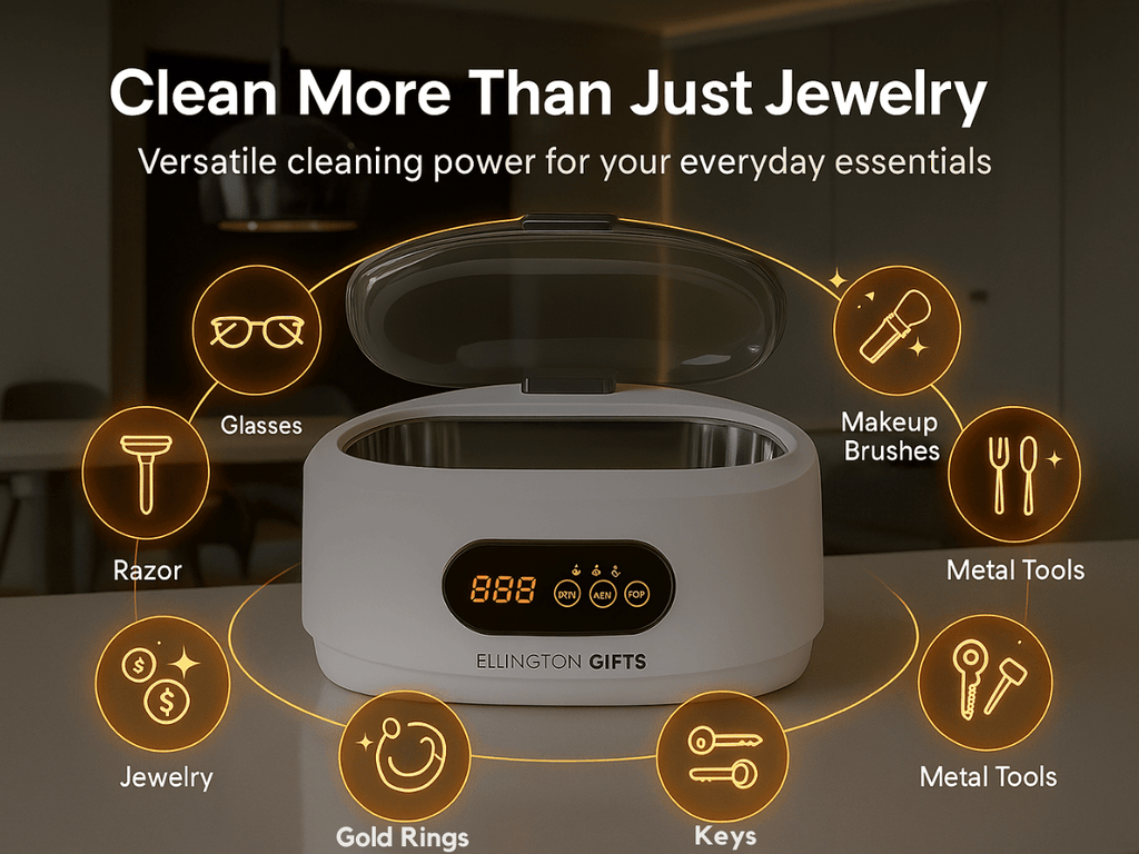 Ultrasonic Cleaner - Jewelry Machine 48000Hz Portable for Glasses Watches Dentures Rings - product detail view 13