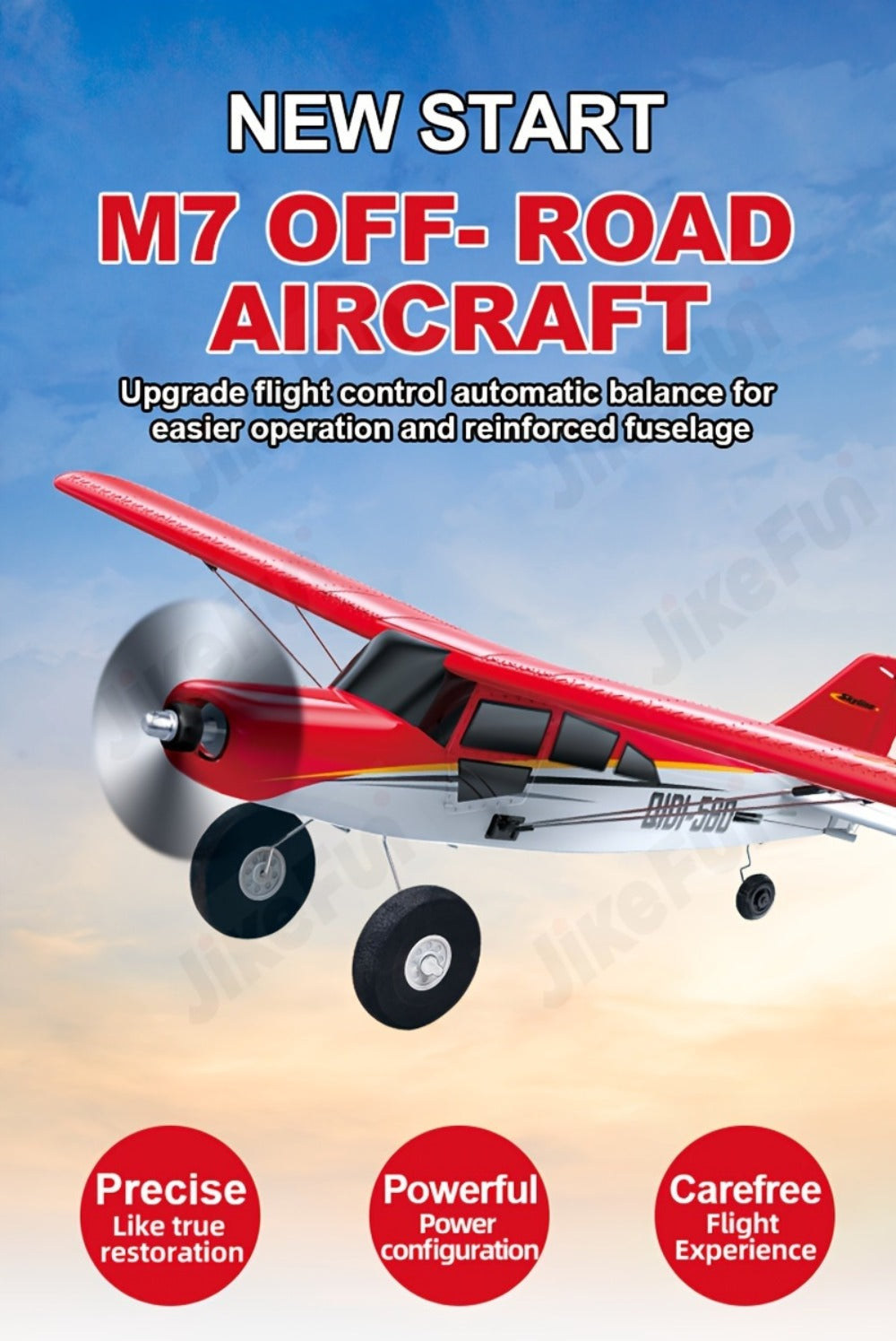 RC Airplane QIDI560 M7 Brushless Fixed Wing, 6-Channel 6-Axis Gyro Remote Control Plane with 3D Stunts