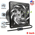 Exhaust Fan 8 Inch Wall Mount Ventilation Fan, 40W Pure Copper Motor, Backdraft Damper, Metal Fume Extractor with Switch for Kitchen