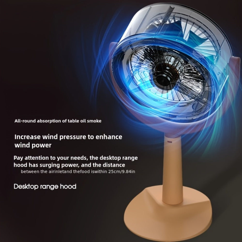 Oil Smoke Extractor Fan Portable Mini USB Rechargeable for Grilling, Camping and Outdoor Meals