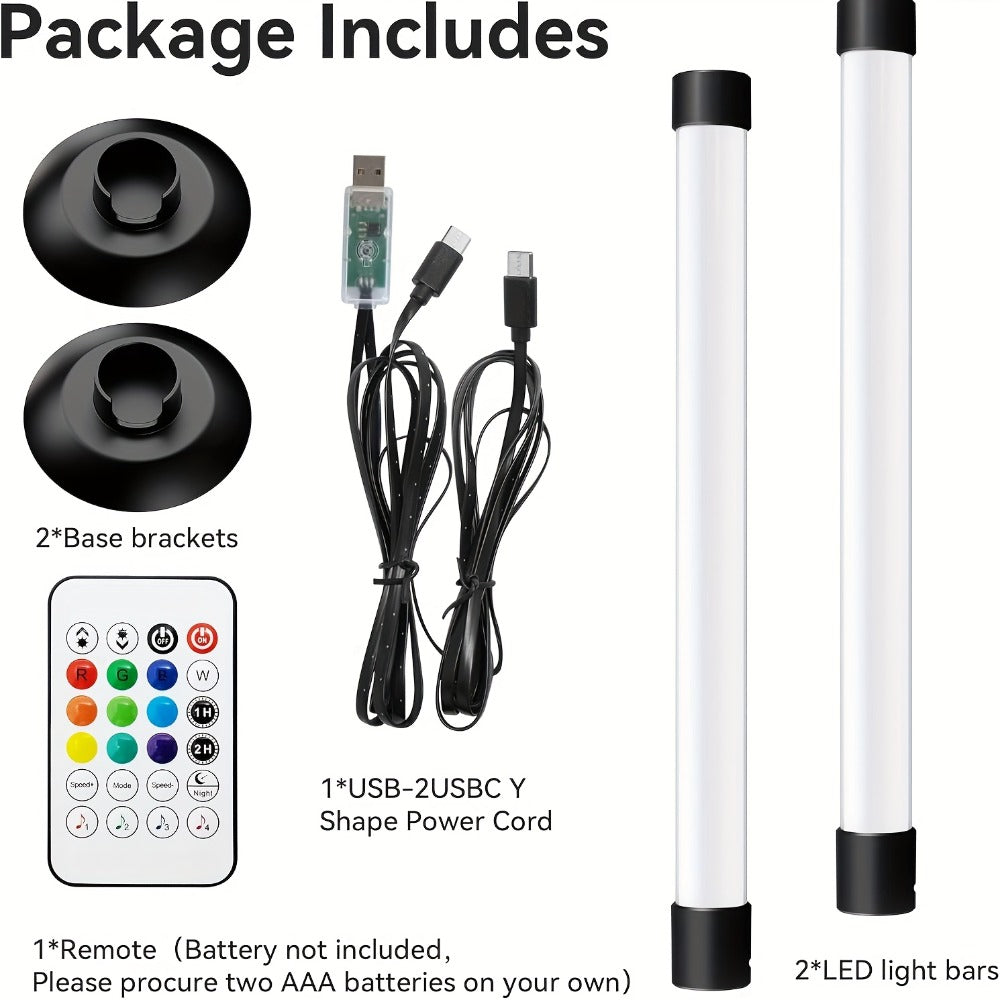 RGBIC LED Light Bar Music Sync RGB Ambient Lighting USB Powered 64+ Modes 16 Million Colors App, for Home, Desk and Accent Lighting