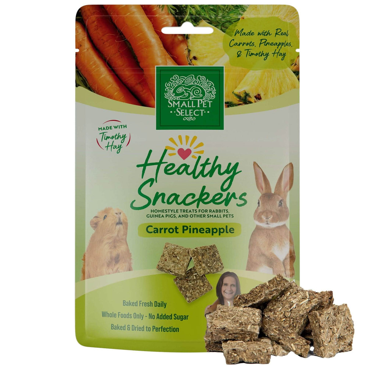 Small Animal Fruit and Hay Treats, Carrot/Pineapple 2oz