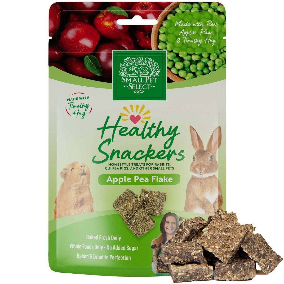 Small Animal Fruit and Hay Treats, Apple Pea Flake