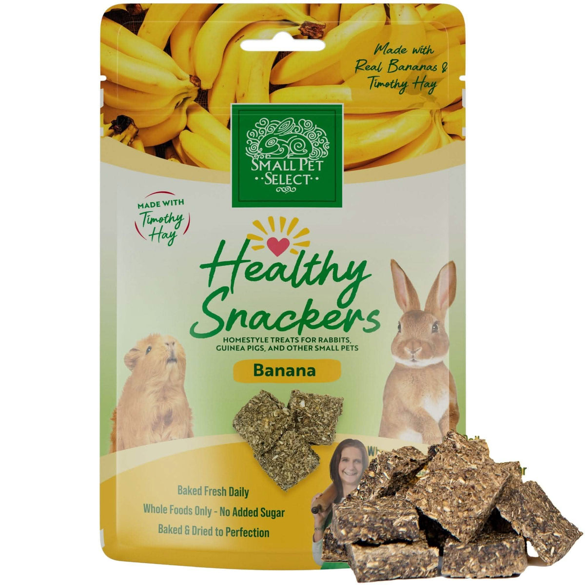 Small Animal Fruit and Hay Treats, Banana 2oz