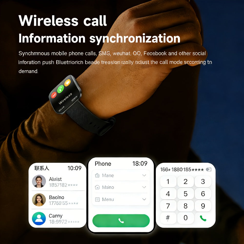 Smartwatch with 1.85-Inch Curved Touchscreen, Calling, Camera and Music Controls in Four Options