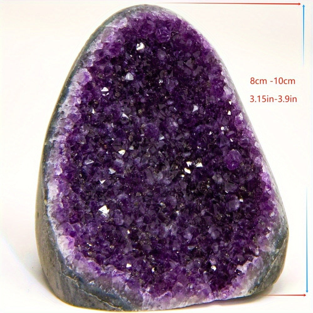 Purple Geode-Style Crystal Cluster Display with Polished Edge in 200–300 g, 400–500 g or Unspecified-Weight Checkout