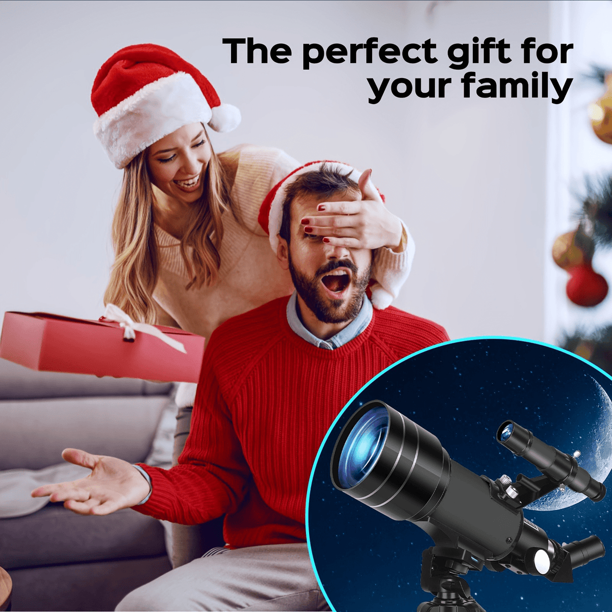 70 mm Refractor Telescope Kit with Five Color Labels, Tripod, Phone Holder and Two Eyepieces