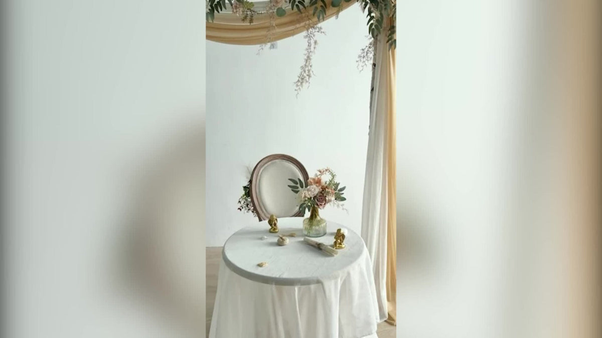 Artificial Flowers Champagne Combo Box with Fabric Blooms, Leafy Wire Stems and DIY Wedding Styling