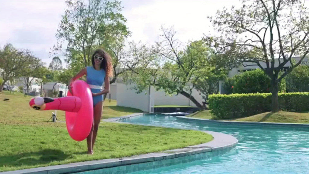 Pool Float Flamingo and Unicorn Ring Two-Pack, Approximately 40 Inches Wide with Pink and White Designs