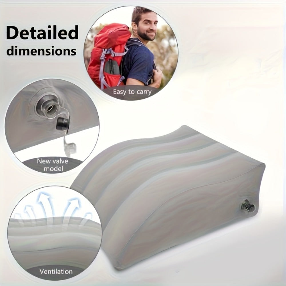 Inflatable Leg Elevation Pillow for Sleeping, Wedge Knee Support Cushion for Swelling, Leg Raise Pillow for Bed