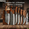 Kitchen Knife Set 7-Piece Stainless Steel Professional Chef Knives with Boning Slicing Carving Peeler Butcher Knife & Scissors