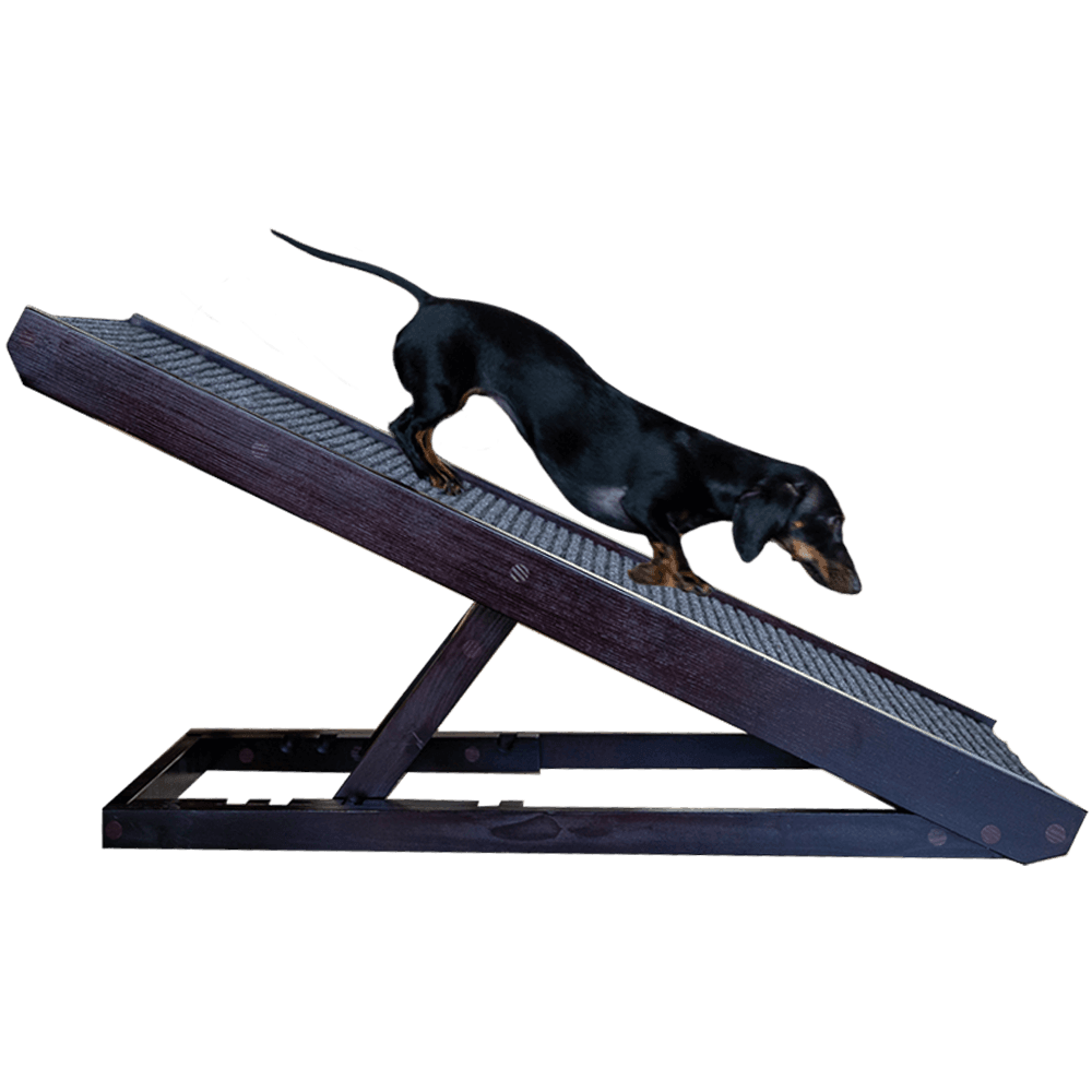 Adjustable Wooden Dog Ramp Espresso