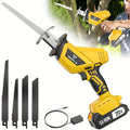 Electric Reciprocating Saw Cordless with LED Light & Safety Lock, Multi-Purpose Cutting Tool with Replaceable Blades