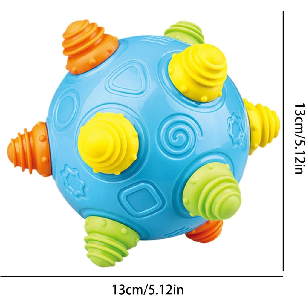 Cat Bouncing Ball Toy – Shake & Dance Crawl Sensory Ball for Cats, Cartoon Pattern Plastic Interactive Rolling Ball, No Battery Needed