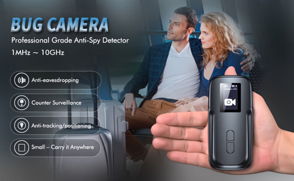 Hidden Camera Detector with OLED Screen, RF Signal & Infrared Anti-Spy Bug Detector, GPS Tracker Finder