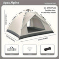 Camping Tent Automatic Pop-Up with Double Doors, Polyester Body and Four Size-Window Configurations