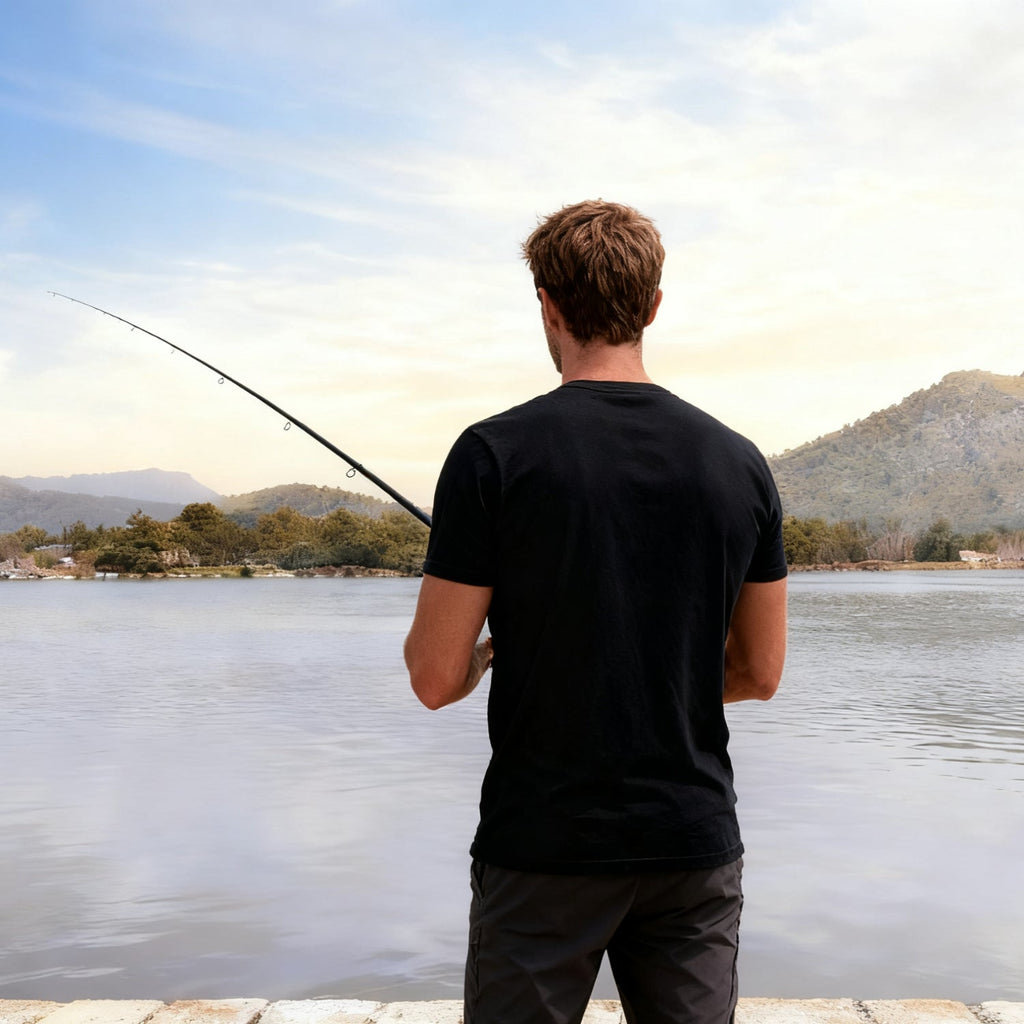 Carbon Fiber Fly Fishing Rod and Reel Combo Set 165cm Aluminum Alloy Reel EVA Grip Left Right Hand Fly Fishing Kit Black Gold Beginner