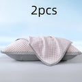 Cooling Pillow Cases 2-Pack 3D Ice Bean Texture, Polyester Pillowcases for Summer, Cool Sleep Bedroom Pillow Covers