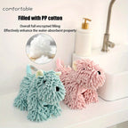Microfiber Kitchen Towels Super Absorbent Cute Puppy Cartoon Design Dish Towels for Kitchen Bathroom Hand Towel Knit Fabric Quick Dry Blue