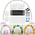 Balloon Arch Kit with Stand 3M Wide 98 Inch Tall, Adjustable Balloon Arch Stand with Water Fillable Bases and Manual Pump for Wedding