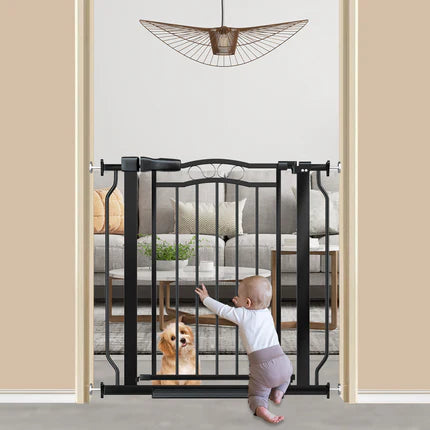 Walk-Through Pet Safety Gate 31“ Tall / 29.5"-33.8" / Black