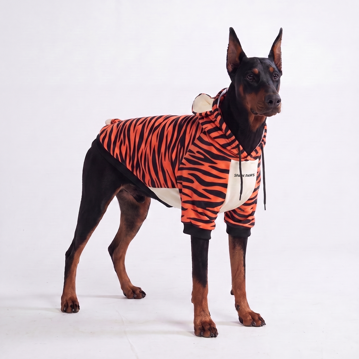 Halloween Dog Hoodie, Halloween Tiger Hoodie / 4XL