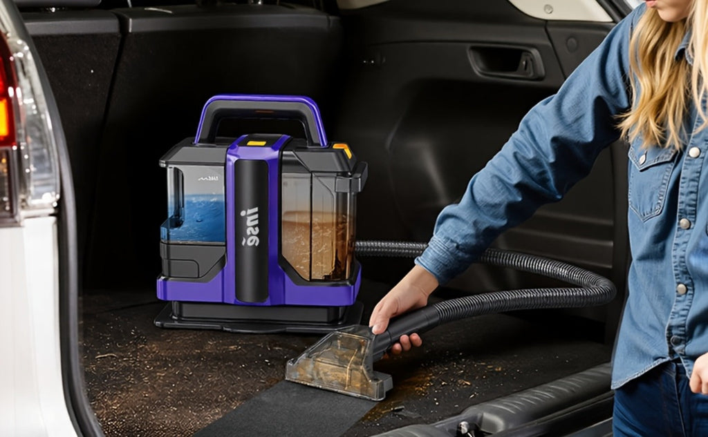 Portable Spot Cleaner for Carpet & Upholstery, Dual Brush Power Suction Stain Remover with Multifunctional Tools