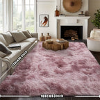 Rectangular Shaggy Area Rug with Four Color Labels and 24 x 35.8-Inch to 94.49 x 118.11-Inch Sizes