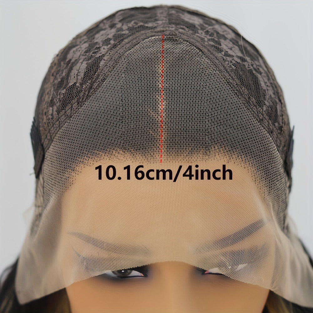 Lace Front Wig Ginger-Orange Body Wave, 24- or 32-Inch Synthetic Style with 13x4 Front and Three Combs