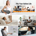 Lower Back Massager with Heat, 3-in-1 Lumbar Support Pillow with Vibration & Traction for Back Pain