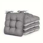 Memory Foam Chair Cushions 4/8 Pack, Non-Slip Seat Pads for Dining Chairs, Kitchen, Office & Patio – Indoor Outdoor Chair Pads M/L Size
