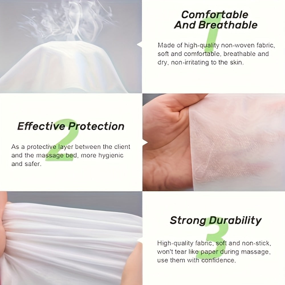 Disposable Bed Sheets 100 Pack Non-Woven Massage Table Cover Single Use Stain Resistant Spa Sheets for Massage Therapists Estheticians