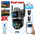 Security Camera Dual-Lens Three-Scene Model with 355 Pan-Tilt, Color Night Vision and SD Support to 256GB