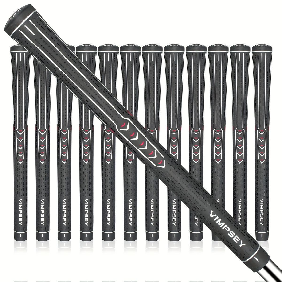 13-Piece Golf Grip Set Standard & Midsize – Rubber Non-Slip Golf Club Grips for Men Women, All Weather Control